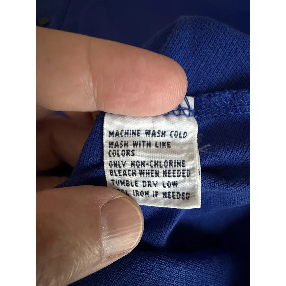 Polo Ralph Lauren Shirt Pima Stretch Mesh‎ Blue Short Sleeve Mens L Preppy Golf